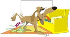 Desenho de cão urinando